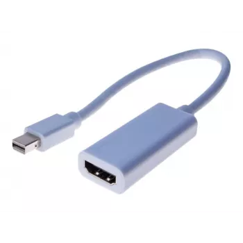 Exertis Connect Mini DisplayPort (vyriškas) į HDMI (moteriškas) adapterio kabelis, 15 cm, baltas, pasyvus, 1080p, 127437