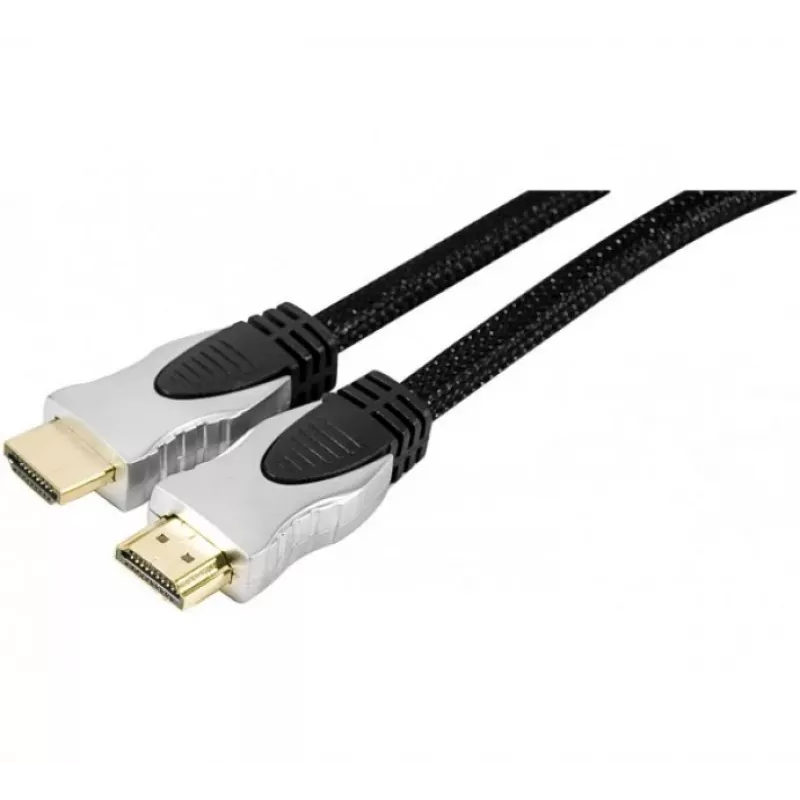 EXERTIS CONNECT High Speed HDMI kabelis su Ethernet, auksuoti kontaktai, pintu apvalkalu, 3,0 m, juodas 127911