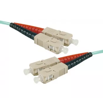 Exertis Connect OM3 SC Duplex į SC Duplex šviesolaidinis komutacinis kabelis, akvamarino spalvos, 30 m 392759