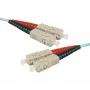 Exertis Connect OM3 SC Duplex į SC Duplex šviesolaidinis komutacinis kabelis, akvamarino spalvos, 30 m 392759