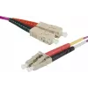 EXERTIS CONNECT 10m LC/UPC to LC/UPC OM4 daugiamodis dvigubas optinis komutacinis kabelis, LSZH, Erika Violet 392786