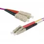 EXERTIS CONNECT OM4 šviesolaidinis komutacinis kabelis HD, SC Duplex į LC Duplex, 50/125 µm, Erika Violet, 0,5 m 392800