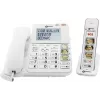 Geemarc AMPLIDECT COMBI-PHOTO 295 laidinis telefonas senjorams su atsakikliu, foto mygtukais, apšviestu ekranu, baltas