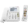 Geemarc AMPLIDECT COMBI-PHOTO 295 laidinis telefonas senjorams su atsakikliu, foto mygtukais, apšviestu ekranu, baltas