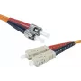 EXERTIS CONNECT ST/UPC į SC/UPC daugiamodis dvigubas optinis komutacinis kabelis, OM2 50/125µm, LSZH, oranžinis, 2m 392702