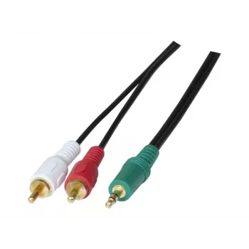 Exertis Connect 108791 garso kabelis 3 m 3,5 mm į 2 x RCA male juodas
