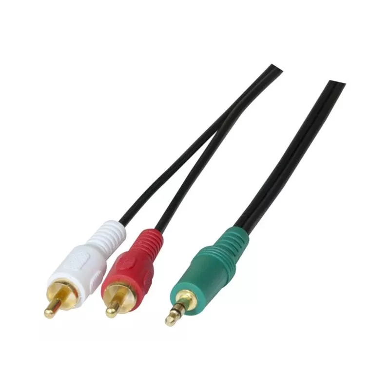 Exertis Connect 108791 garso kabelis 3 m 3,5 mm į 2 x RCA male juodas