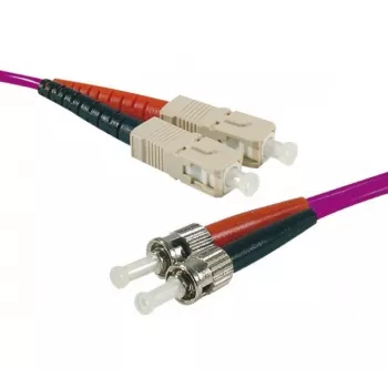 EXERTIS CONNECT OM4 optinis komutacinis kabelis, 50/125 µm, 2x ST į SC Duplex, Erika-Violet, 10 m 392826