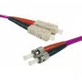 EXERTIS CONNECT OM4 optinis komutacinis kabelis, 50/125 µm, 2x ST į SC Duplex, Erika-Violet, 10 m 392826
