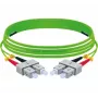 EXERTIS CONNECT OM5 SC Duplex į SC Duplex šviesolaidinis komutacinis kabelis, 50/125 µm, UPC, žalios spalvos, 1 m 392901