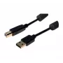 Exertis Connect USB 2.0 Type-A (vyriškas) į Type-B (vyriškas) kabelis, 3 m, juodas 532432