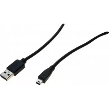 Exertis Connect USB 2.0 laidas, USB-A male į Mini-USB Type B male, 5,0 m, juodas 532418