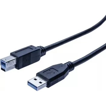 EXERTIS CONNECT USB 3.0 kabelis, USB-A (vyriškas) į USB-B (vyriškas), 1,0 m, juodas, 5 Gbps 532464