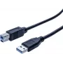 EXERTIS CONNECT USB 3.0 kabelis, USB-A (vyriškas) į USB-B (vyriškas), 1,0 m, juodas, 5 Gbps 532464