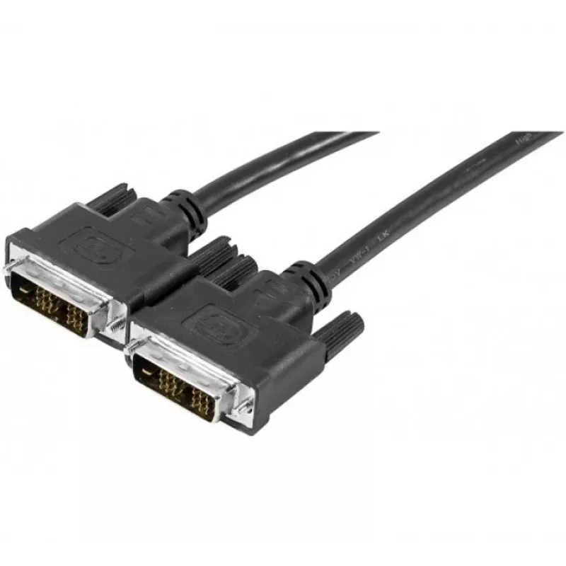 EXERTIS CONNECT DVI-D Single Link monitoriaus kabelis, 18+1 kontaktų DVI-D male į DVI-D male, 3,0 m, juodas 127480
