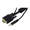 EXERTIS CONNECT S-VGA monitoriaus kabelis su audio, 15-pin HD D-Sub vyriškas-vyriškas, 5,0 m, juodas 137221