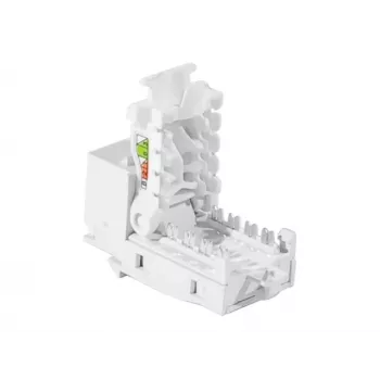 TECLINE RJ45 Keystone lizdas, Cat.6 UTP, be įrankių, baltas 272883