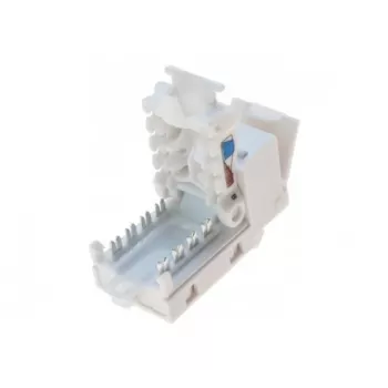 TECLINE RJ45 Keystone lizdas, Cat.6 UTP, be įrankių, baltas 272883