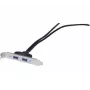 Exertis Connect USB 2.0 prailginimo laidas, USB-A vyriškas į USB-A moterišką, 0,25 m, juodas 146697