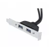 Exertis Connect USB 2.0 prailginimo laidas, USB-A vyriškas į USB-A moterišką, 0,25 m, juodas 146697