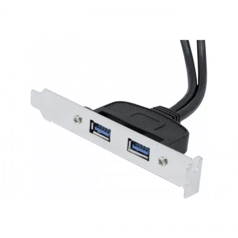 Exertis Connect USB 2.0 prailginimo laidas, USB-A vyriškas į USB-A moterišką, 0,25 m, juodas 146697
