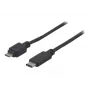 EXERTIS CONNECT USB 2.0 laidas, USB Type-C į Micro-B, juodas, 1,0 m 150301