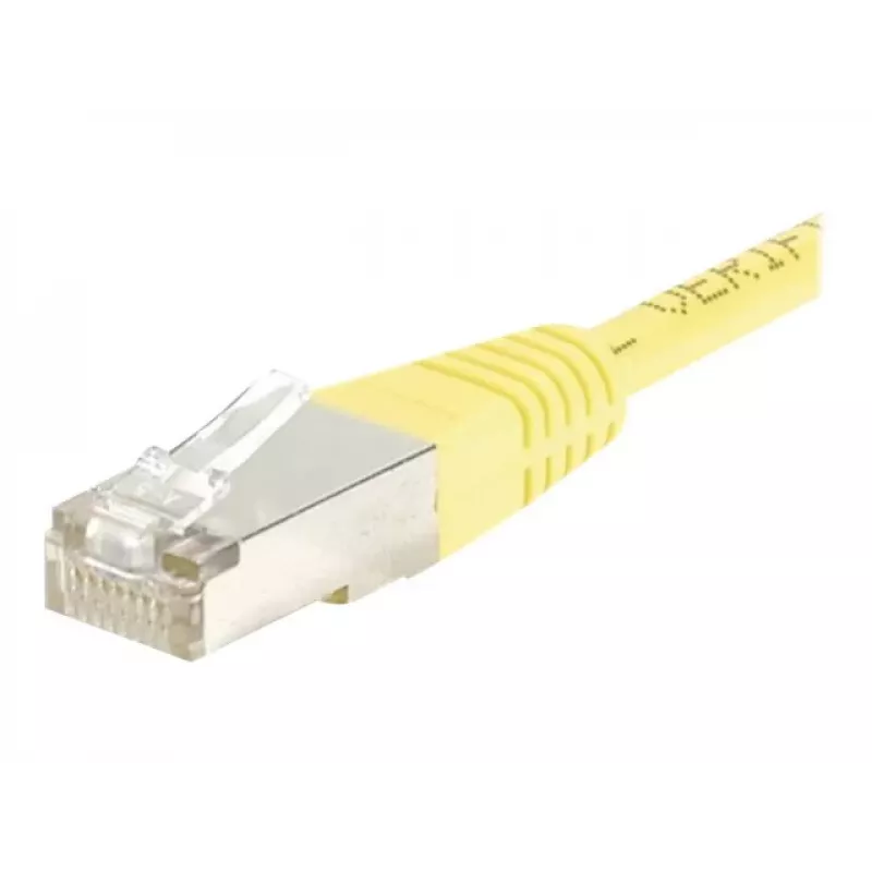 EXERTIS CONNECT Cat.6 F/UTP komutacinis kabelis, geltonas, 10 m, Slim Bend Protection 245560