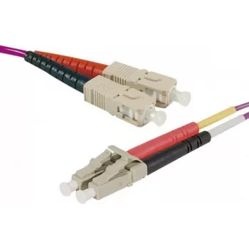 Exertis Connect OM4 šviesolaidinis komutacinis kabelis LC Duplex į LC Duplex UPC, Erika-Violet, 7m 392785