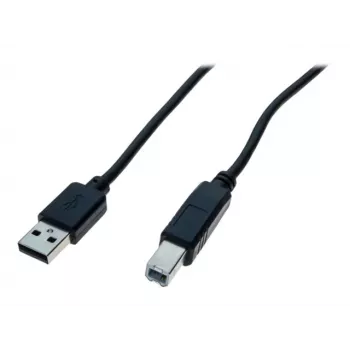EXERTIS CONNECT USB 2.0 High Speed laidas, USB Type-A vyriškas į USB Type-B vyriškas, juodas, 5,0 m (352451)