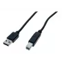 EXERTIS CONNECT USB 2.0 High Speed laidas, USB Type-A vyriškas į USB Type-B vyriškas, juodas, 5,0 m (352451)