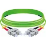 EXERTIS CONNECT OM5 SC Duplex į SC Duplex šviesolaidinis komutacinis kabelis, 50/125 µm, LSZH, žalios spalvos, 10 m 392906