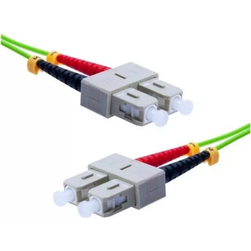 EXERTIS CONNECT OM5 SC Duplex į SC Duplex šviesolaidinis komutacinis kabelis, 50/125 µm, LSZH, žalios spalvos, 10 m 392906