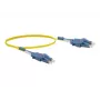 Exertis Connect LC/UPC – LC/UPC vienmodis OS2 dvigubas šviesolaidinis komutacinis kabelis, 10 m, geltonas, LSZH 392936
