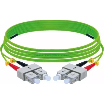 EXERTIS CONNECT OM5 SC Duplex į SC Duplex UPC šviesolaidinis komutacinis kabelis, 50/125 µm, žalios spalvos, 5 m 392904
