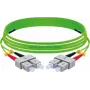 EXERTIS CONNECT OM5 SC Duplex į SC Duplex UPC šviesolaidinis komutacinis kabelis, 50/125 µm, žalios spalvos, 5 m 392904