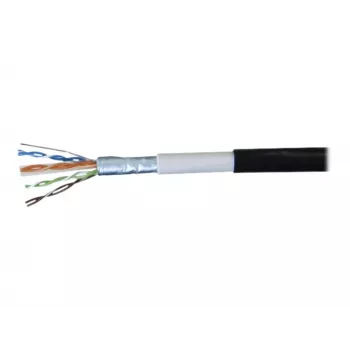 EXERTIS CONNECT Cat6 F/UTP lauko tinklo kabelis, 2m, juodas 845040