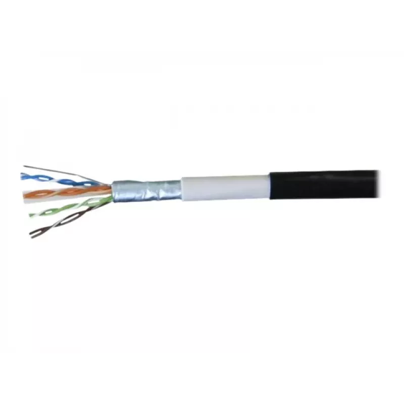 EXERTIS CONNECT Cat6 F/UTP lauko tinklo kabelis, 2m, juodas 845040