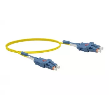 EXERTIS CONNECT LC/UPC to LC/UPC Uniboot Duplex vienmodis OS2 šviesolaidinis komutacinis kabelis, 3m, geltonas, be halogenų 392933