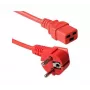 Exertis Connect 16 A maitinimo kabelis, kampuota Schuko į tiesią C19 jungtį, raudonas, 2 m 640055