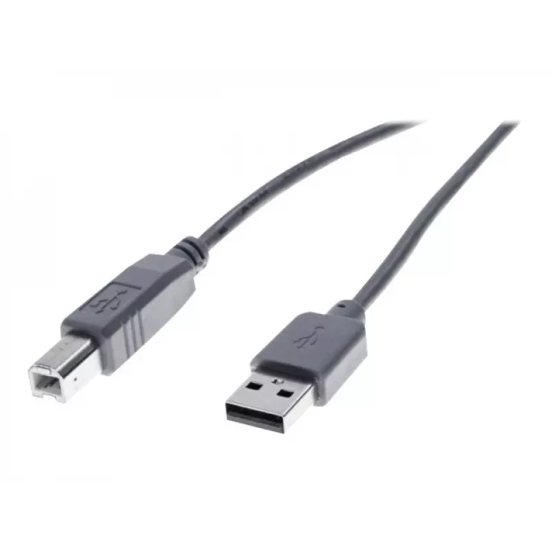 Exertis Connect USB 2.0 kabelis USB-A male į USB-B male 1,0 m pilkas 532407