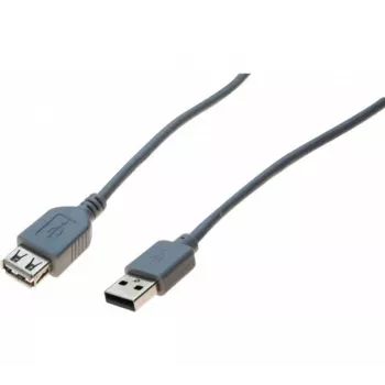 Exertis Connect USB 2.0 prailginimo kabelis - USB-A vyriškas į USB-A moterišką, 3 m, pilkas 532509