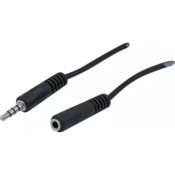 EXERTIS CONNECT 3,5 mm stereo garso prailginimo kabelis, vyriškas į moterišką, 2 m, juodas 721133