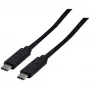 EXERTIS CONNECT USB 3.2 Gen 2x2 kabelis 20 Gbps / 240W USB-C į USB-C, juodas, 1,0 m (532649)