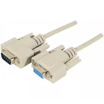 EXERTIS CONNECT D-Sub 9 kontaktų serijinis prailginimo kabelis, vyriškas į moterišką, 10 m, juodas 580261