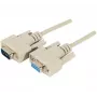 EXERTIS CONNECT D-Sub 9 kontaktų serijinis prailginimo kabelis, vyriškas į moterišką, 10 m, juodas 580261