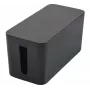 Exertis Connect maža kabelių tvarkymo dėžė maitinimo juostoms, juoda, 240 x 120 x 130 mm 573426