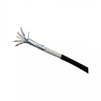 EXERTIS CONNECT Cat.6 F/UTP vandeniui atsparus lauko tinklo komutacinis kabelis, 15 m, juodas 845045