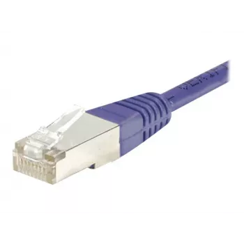 EXERTIS CONNECT Cat.6 F/UTP komutacinis kabelis, violetinės spalvos, 15 m, plonas snagless apsauginis antgalis 853340