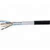 Exertis Connect 845038 Cat.6 F/UTP vandeniui atsparus komutacinis kabelis, 0,5 m, juodas, su plonu apsauginiu lankstuku