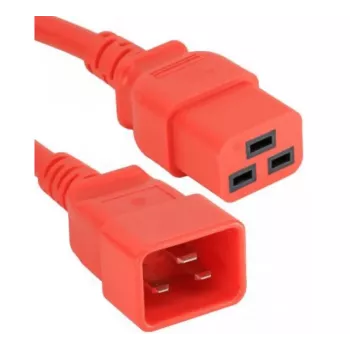 Exertis Connect 2 m raudonas IEC C20 į C19 maitinimo prailginimo kabelis 16A 250V 640056